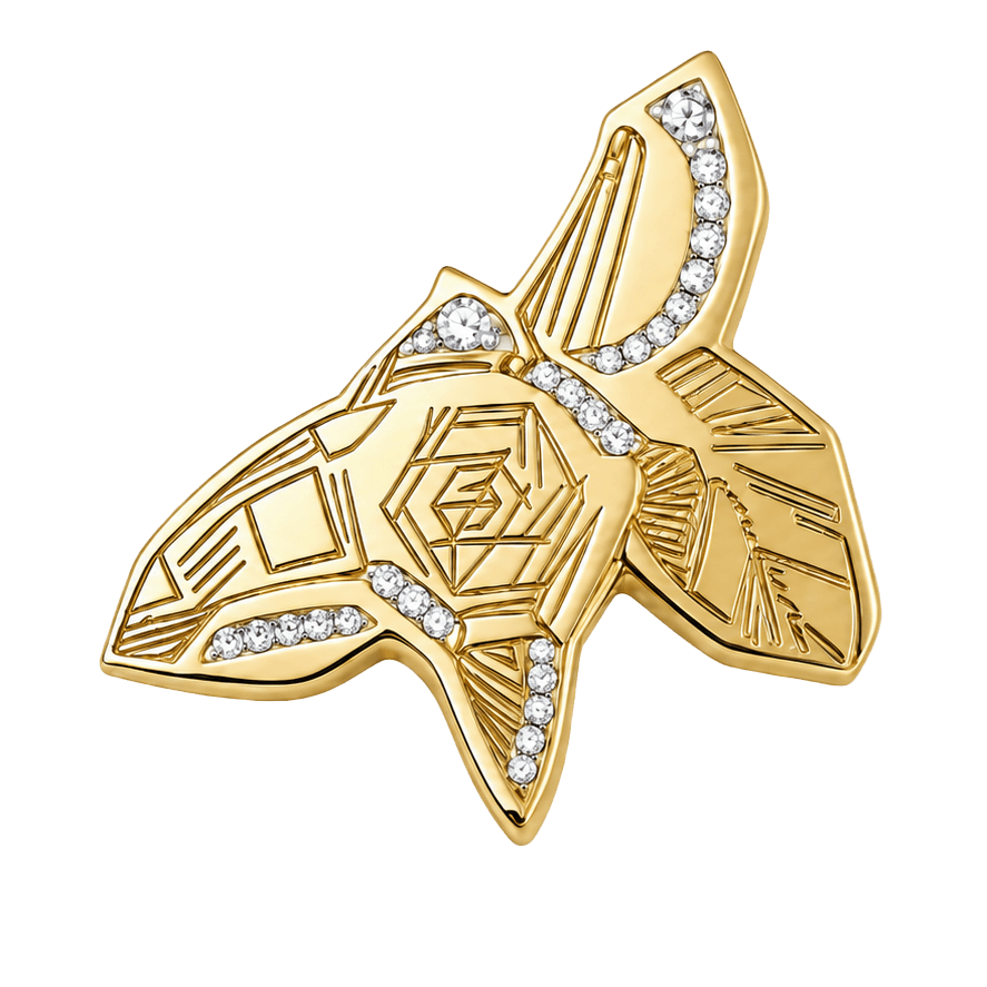Anna Andreeva Paste-On brooch in yellow gold