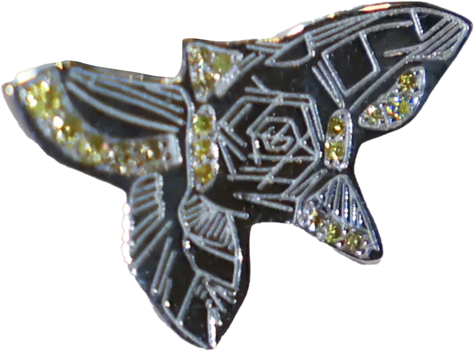 White-gold and diamond floral Paste-On jewel